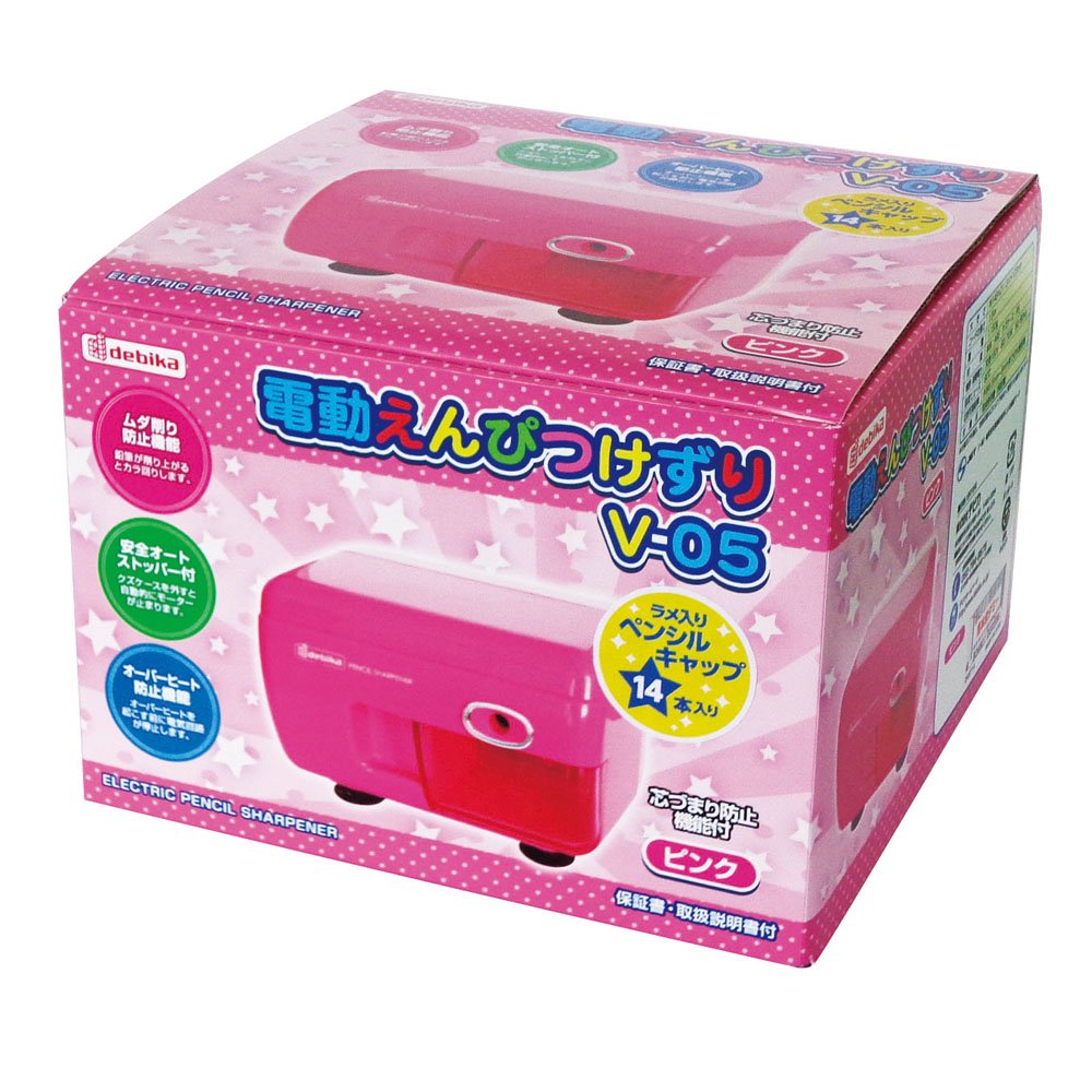 Amazon.co.jp: デビカ 電動えんぴつけずり V-05 ピンク 043714